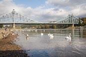 Thumbnail image of River Elbe and the Blaues Wunder bridge, Dresden, Saxony, Germany