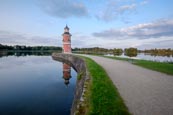 Thumbnail image of Niederer Grossteich lake and lighthouse, Moritzburg, Saxony, Germany