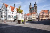 Thumbnail image of Market Place with Rathaus and Stadtkirche St. Marien, Lutherstadt Wittenberg, Saxony Anhalt, Germany