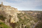 Thumbnail image of view over the town and Torrente Gravina, Matera, Basilicata, Italy