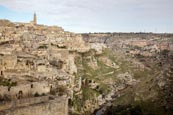 Thumbnail image of view over the town and Torrente Gravina, Matera, Basilicata, Italy