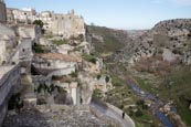 Thumbnail image of Torrente Gravina with town and Convent of Saint Agostino, Matera, Basilicata, Italy