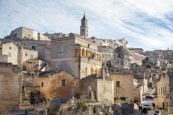 Thumbnail image of From via Fiorentini looking up towards the cathedral, Matera, Basilicata, Italy