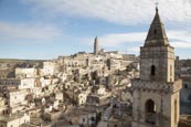 Thumbnail image of view over town from Convent of Saint Agostino with Bell tower of the St. Pietro Barisano Church, Mat