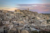 Thumbnail image of view over the town from viewpoint at Piazzetta Pascoli, Matera, Basilicata, Italy