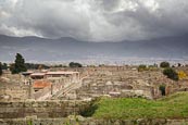 Thumbnail image of view over the city with the old city walls, Pompeii, Campania, Italy