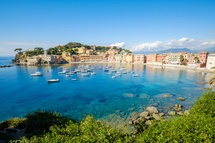 The Bay Of Silence And View Over The Old Town Of Sestri Levante On The ...