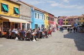 Thumbnail image of Rio Terra del Pizzo with ourdoor restaurants and coloured houses
Burano, Veneto, Italy