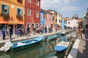 Thumbnail image of Fondamenta di Cavanella with the coloured houses of Burano, Veneto, Italy