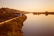 Evening On The Oder River Near Krajnik Dolny, Polish German Border, Poland