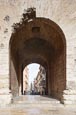 Thumbnail image of looking through the Torres de Quart to the Old Town, Valencia, Spain